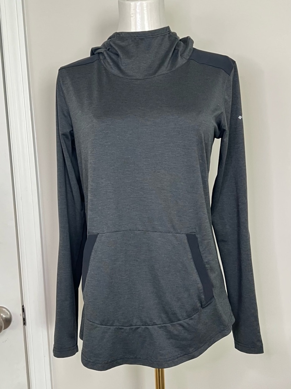 Columbia Omni-Wick Hoodie Grey Lightweight Pullover Womens S Athletic outdoor